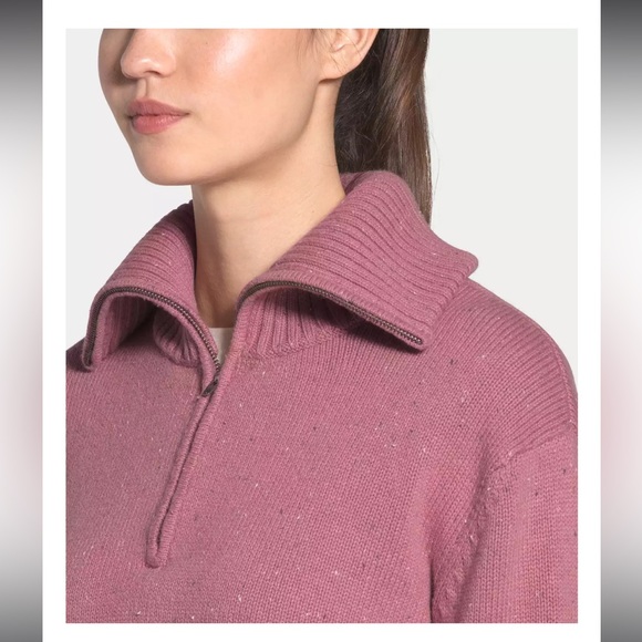 NWOT The North Face Women's Crestview ¼ Zip Sweater in Mesa Large in Medium - Picture 4 of 9
